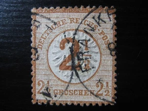 REICH ALEMÁN Mi. #29 ¡Sello escudo escudo escudo escaso usado! CV $85,00 - Imagen 1 de 2