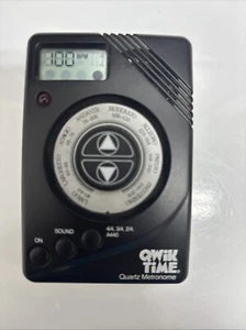 USED Qwik Time Metronome w/ Stand Digital Battery Electronic Small Guitar Tested - Picture 1 of 6