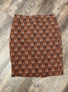Ann Taylor LOFT Skirt Size 2P Damask Floral Print Cotton Rayon - Picture 1 of 4