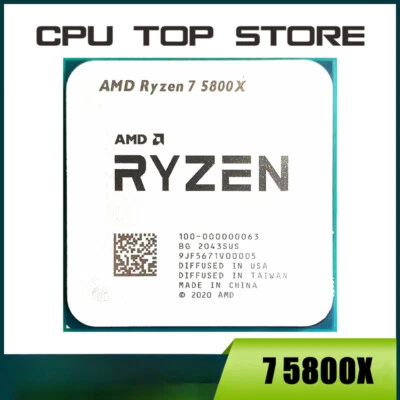 For AMD Ryzen 7 R7 5800X 3.8GHz 8-Core 16-Thread CPU Processor Socket AM4 New - Image 1 of 4