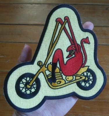 Vintage Style Devil Ape Hanger Motorcycle GREASER Hotrod Vest Biker Patch - Image 1 of 4