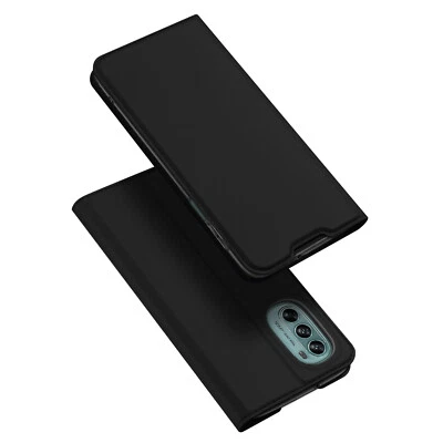 DUX DUCIS Skin Pro Imitación Cuero Billetera Estuche Abatible para Motorola Moto G62 5G, Negro Foto 1 de 4