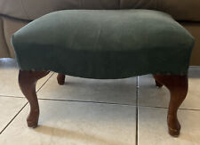 Vintage Queen Anne Style Footstool Reupholstered