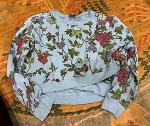Pam & Gela Floral Sweatshirt Excellent Large - Picture 1 of 4