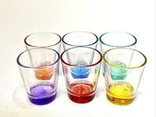 Rainbow Color Shot Glasses - Set Of 6
