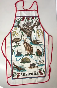 Australia Vintage Pure Cotton Apron ( Koala ) ( Kangaroo ) ( Emu ) ( Wombat ) - Picture 1 of 7