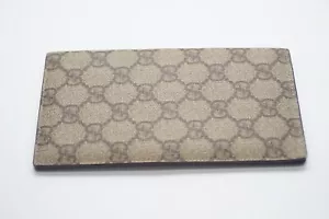 NUOVO PORTAFOGLIO LUNGO GUCCI GG SUPREME MARRONE SENZA ETICHETTA - Foto 1 di 9