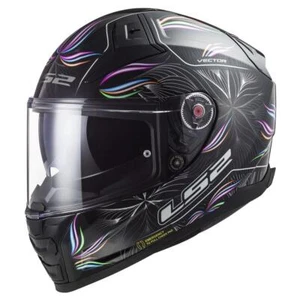 LS2 FF811 Vector II Tropical Full Face Motorcycle Helmet Fibreglass Moped Black - Picture 1 of 12
