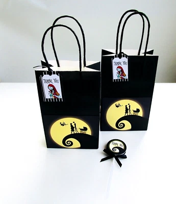 Nightmare Before Christmas Baby Shower Party Favor, Candy, Treat bag 1 SET OF 8 - Image 1 of 3