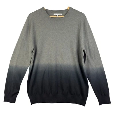 Vince Camuto Hombre Cuello Redondo Suéter Gris Azul Talla L Manga Larga Sudadera Ombre Foto 1 de 4