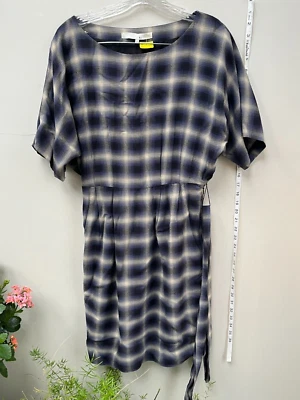 Vestido para mujer 3.1 Phillip Lim talla 0 azul/beige 100 % concha de rayón/100 % seda forrado Foto 1 de 4