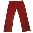 Men?S Levi?S Straight Jeans Style 514 Size 36X29 Rust Red Colored Denim