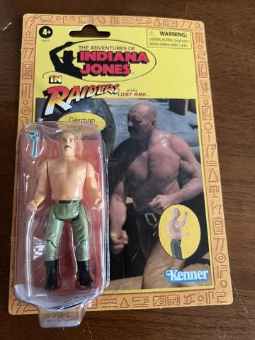 Indiana Jones Raiders of the Lost Ark GERMAN MECHANIC Figure - Retro Kenner (M4) Cover