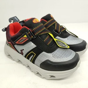 Athletic Works Red/Black Light Up Sneakers Toddler Boys Size 1 Lightweight - Picture 1 of 8