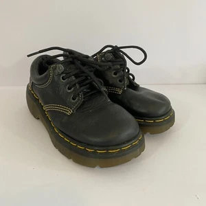 Oxford Dr Martens de cuero negro grueso años 90 para mujer Reino Unido 4 EE. UU. 6 hecho en Inglaterra 9846 - Imagen 1 de 9