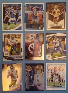 MATTHEW STAFFORD 9 Card Lot Prizm Inserts Rams Lions Collection NFL Football QB - Picture 1 of 2