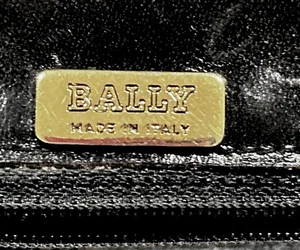 BALLY Bandolera Carcasa Rígida Negro Cuero BOLSO MONEDERO FIRMADO - Imagen 1 de 10