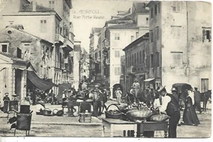 1912 GREECE CORFÙ KERKYRA RUE PORTA RÉALE - Picture 1 of 2