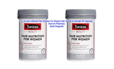 2 x Swisse Ultiboost питание для волос для женщин рост и сила волос 60 капсул - Изображение 1 из 4
