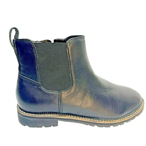 Stivali Chelsea Lands' End suola con zip laterale US 7 B pelle nera - Foto 1 di 9