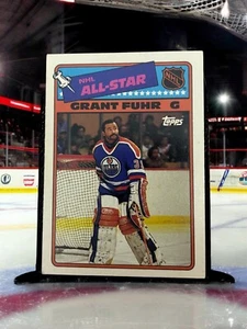 Grant Fuhr 1988-89 Topps All-Star Stickers Insert Hockey Card Edmonton Oilers #6 - Bild 1 von 2