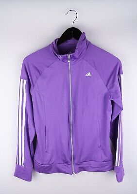 Adidas Women Track Jacket Activewear Leisure Full Zip Stretch Purple Size L UK14 • 29€