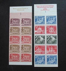 SWEDEN - 1966 SCARCE TWO DIFF COMPLETE BOOKLETS MNH RR - Picture 1 of 3