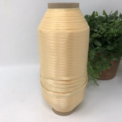 Satin Ribbon 1/8 Inch Wide Double Faced 496 Yards Polyester Yellow Hang Tags - Image 1 of 2