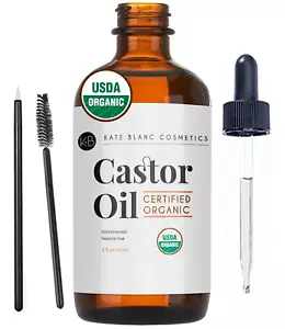 Organic Castor Oil (2oz), 100% Pure, Cold-Pressed, Hexane-Free, for Hair & Brows - Picture 1 of 7