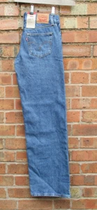Ladies Levis Jeans Superlow Loose Low Rise 30" Waist, 34" Inside Leg Blue BNWTs - Picture 1 of 14