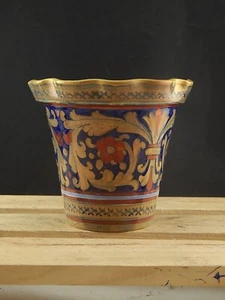 VINTAGE VASO CACHE POT MAIOLICA CERAMICA A LUSTRO RUBBOLI GUALDO TADINO - Imagen 1 de 8
