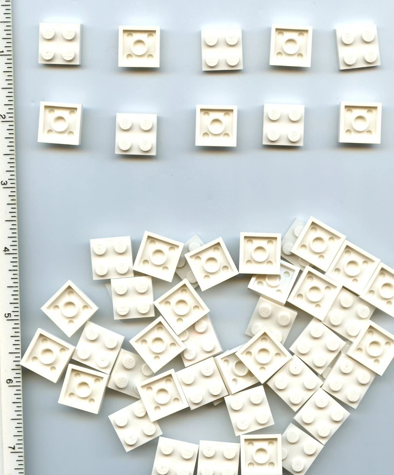 LEGO White Plate 2x2 Part 3022 Element 302201 Qty 25 -