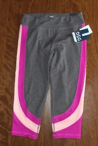 NWT Girls XL 16 DSG Pink & Gray Capri Cropped Pants Dick's Sporting Goods - Picture 1 of 1