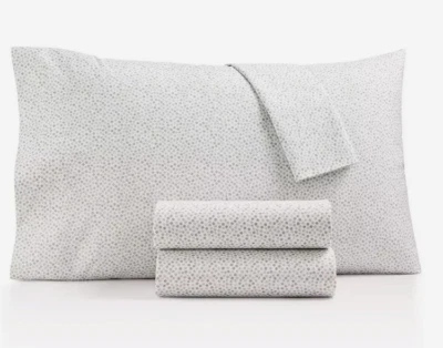 Microfibra impresa Martha Stewart Essentials 3 piezas Juego de sábanas dobles - punto gris Foto 1 de 3