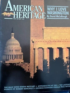 American Heritage April May 1986 Washington DC Lorenzo da Ponte Mozart Calumet - Picture 1 of 2