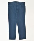 Calvin Klein Mens Straight Casual Trousers W36 L30 Blue Cotton Classic Av09