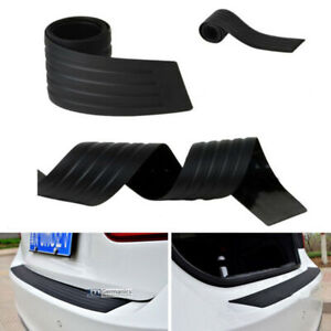 Black Rubber Car Rear Bumper Protector Trunk Sill Plate Guard Scratch Guard Pad