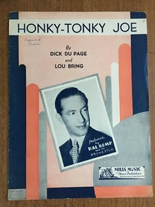 HONKY-TONKY JOE by Dick Du Page Sheet Music- RARE - Picture 1 of 1