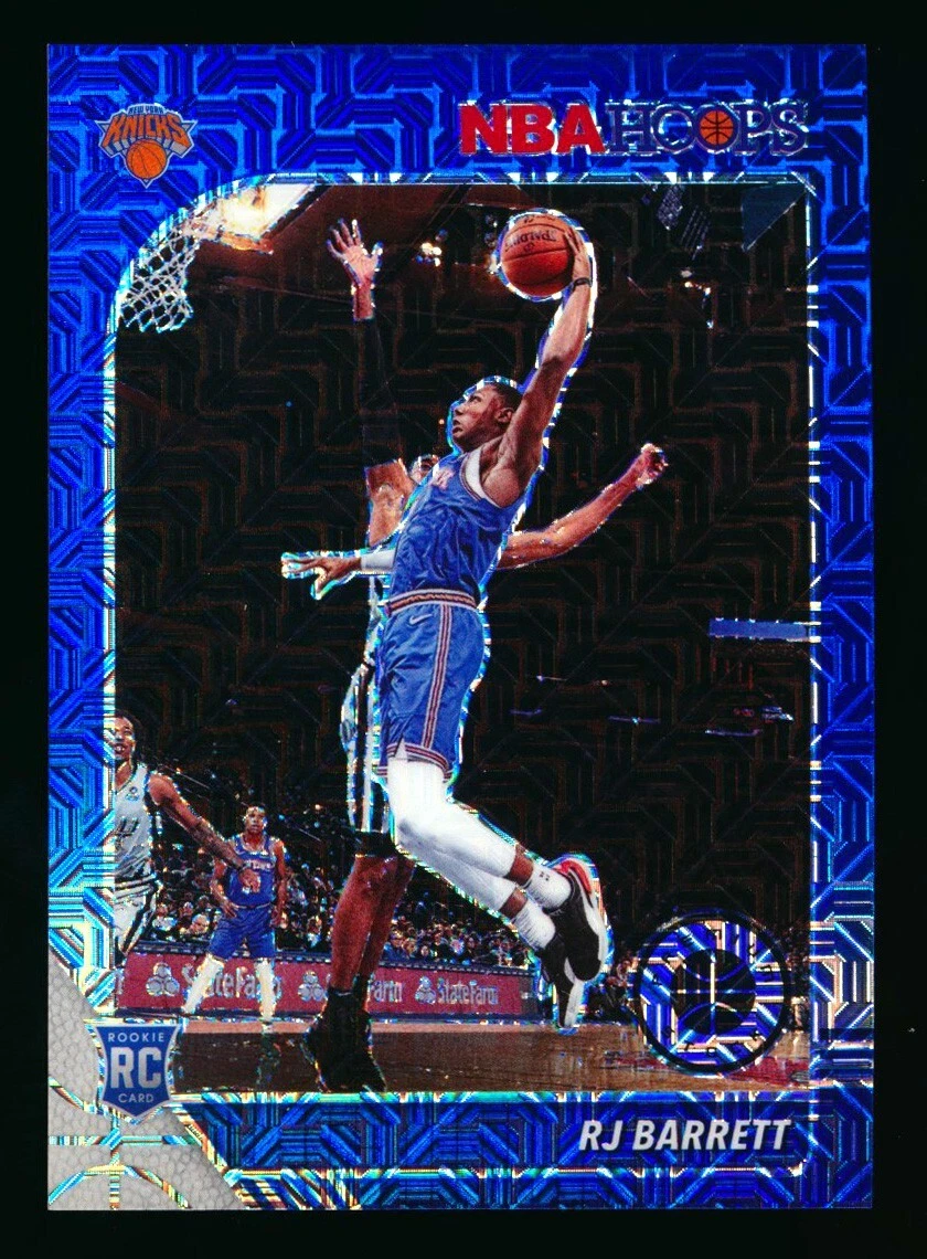 2019-20 HOOPS PREMIUM 1ST YEAR #201 RJ BARRETT RC BLUE MOJO PRIZM KNICKS #77/99!