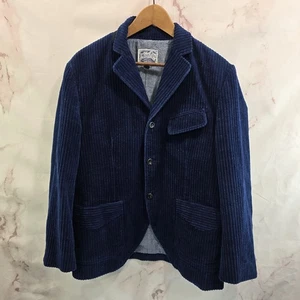 Jahresring Blazer Herren mittelblau Cord Sakko Anzug Business 20er 30er 40er - Bild 1 von 12
