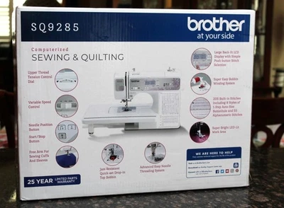 Brother SQ9285 150 Stitch Computerized Sewing and Quilt Machine New Open Box - Image 1 of 2