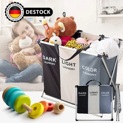 Wäschekorb Wäschebox Wäschetonne Wäschesack Wäschesammler Wäschetruhe Stoff-- - Bild 1 von 4