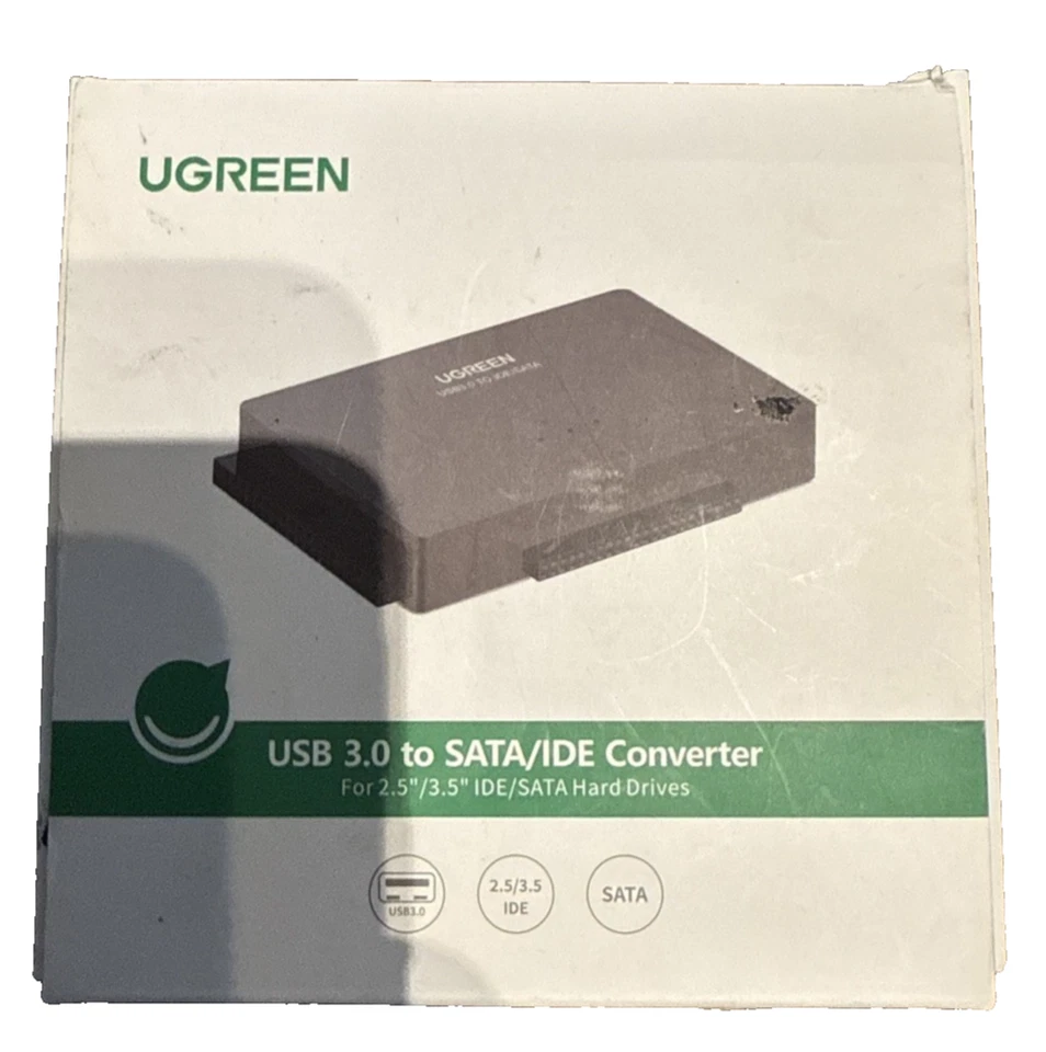 New UGREEN USB 3.0 to SATA III 2.5" / 3.5" HDD SDD Hard Drive Adapter 30353 - Image 1 of 2