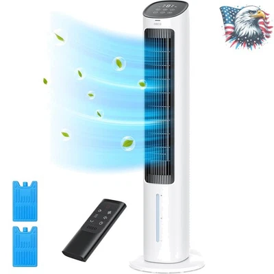 "Enfriador de torre evaporativo de 40"" con control remoto y oscilación de 80° para relajar el flujo de aire" Foto 1 de 2