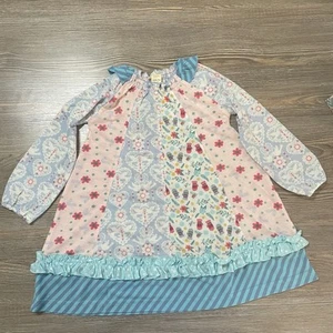 Nuevo con etiquetas Vestido Pijama Matilda Jane, 4T, Artículo 22020P, Floral Rosa y Azul - Imagen 1 de 8