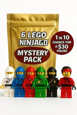 6 LEGO Ninjago Minifigures Mystery Pack Authentic Ninjas Lot No Duplicates - Image 1 of 2
