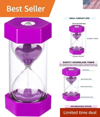 Reloj de arena portátil de 30 minutos: reloj de arena vibrante para una sincronización eficiente Foto 1 de 4