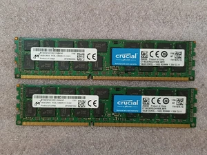 RAM serveur Micron 32 Go 2 x 16 Go DDR3 2Rx4 PC3L ECC MT36KSF2G72PZ-1G6N1KF - Photo 1/4