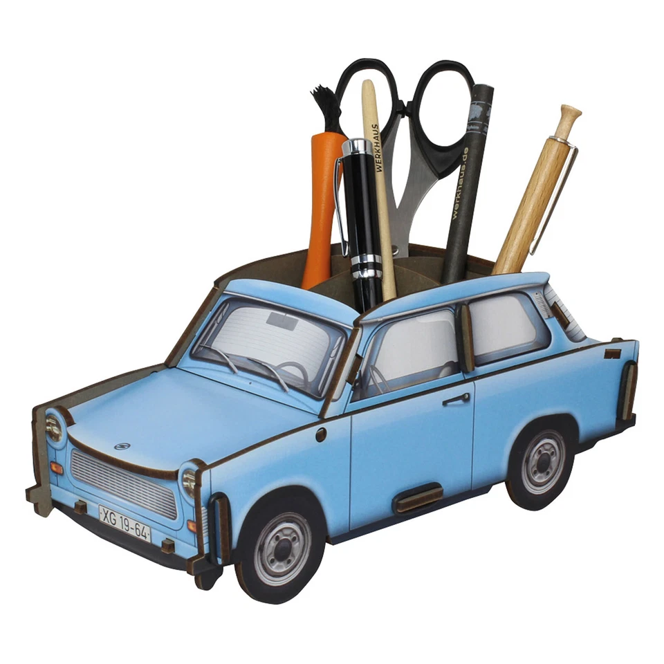 WERKHAUS DESIGN + PRODUKTIONS GMBH Werkhaus Stiftebox Trabant Blau Stiftehalter (ohne Inhalt) Stifteköcher