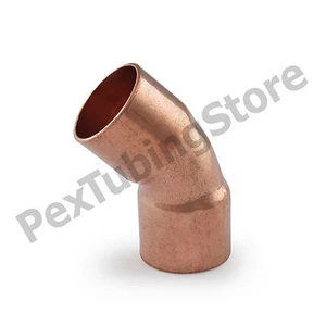 (50) 1/2" C x 1/2" C 45-Degree Copper Elbows - Picture 1 of 1
